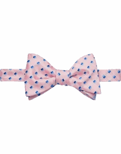 Calvin Klein Pink & Blue Check Pre-Tied Bow Tie