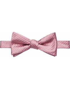 Egara Pre-Tied Bow Tie, Pink Stripe