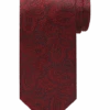 Pronto Uomo Burgundy & Charcoal Paisley Narrow Tie