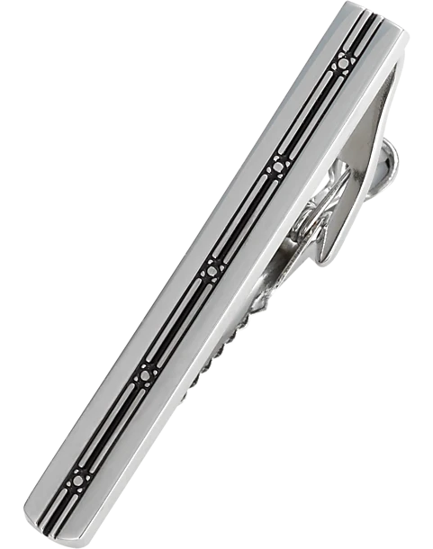 Joseph Abboud Silver & Black Tie Bar 1 Joseph Abboud Silver & Black Tie Bar