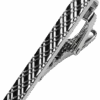 Pronto Uomo Tie Bar, Silver Diamond Pattern