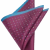 Joseph Abboud Pocket Square, Navy & Burgundy Dot