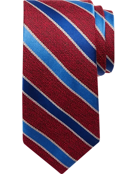 Joseph Abboud Narrow Tie, Red & Blue Stripe 1 Joseph Abboud Narrow Tie, Red & Blue Stripe