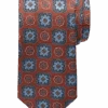 Joseph Abboud Narrow Tie, Rust & Blue Medallion