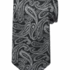Pronto Uomo Narrow Tie, Black Paisley