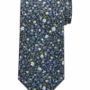 Joseph Abboud Narrow Tie, Navy & Blue Floral