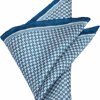 Pronto Uomo Pocket Square, Navy Check