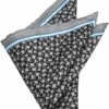 Pronto Uomo Pocket Square, Black Abstract