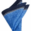 Joseph Abboud Linen Pocket Square, Navy & Blue