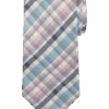 Pronto Uomo Narrow Tie, Lilac Plaid