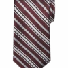 Pronto Uomo Narrow Tie, Burgundy Stripe