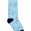 Egara Socks, Light Blue Sailboats