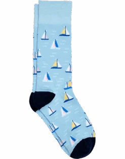 Egara Socks, Light Blue Sailboats