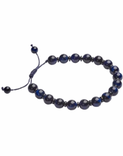 Pronto Uomo Tiger Eye & Gunmetal Bracelet, Blue