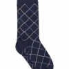 Egara Socks, Navy Argyle