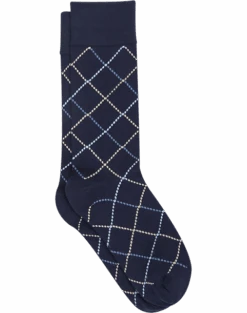 Egara Socks, Navy Argyle