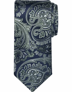 Awearness Kenneth Cole Narrow Tie, Olive Fancy Paisley