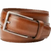 Joseph Abboud Feather Edge Leather Belt, Cognac