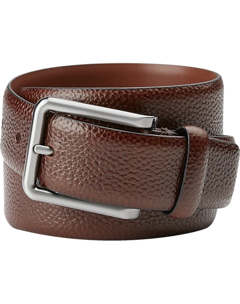 Joseph Abboud Feather Edge Leather Belt, Burgundy 1 Joseph Abboud Feather Edge Leather Belt, Burgundy