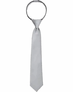 Egara Boys Zipper Tie, Silver