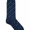 Egara Navy Dot Socks, 1 Pair