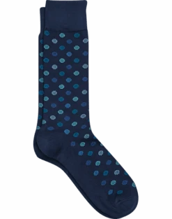 Egara Navy Dot Socks, 1 Pair