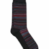Egara Black Variegated Striped Socks, 1 Pair