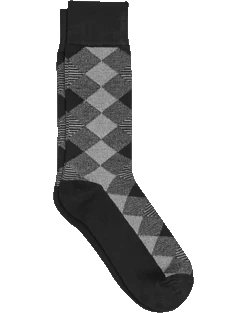 Egara Socks, Black And Gray Argyle
