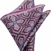 Pronto Uomo Pocket Square, Purple Oversized Medallion