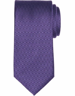Pronto Uomo Narrow Tie, Purple Geo