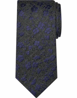 Pronto Uomo Narrow Tie, Marine Floral