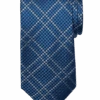 Joseph Abboud Narrow Tie, Blue Tonal Plaid