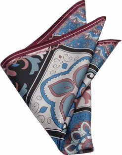 Joseph Abboud Pocket Square, Pink Tile Mosaic