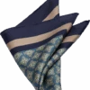Joseph Abboud Pocket Square, Blue Medallion