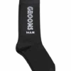 Egara Mid-Calf Grooms Man Socks, Black