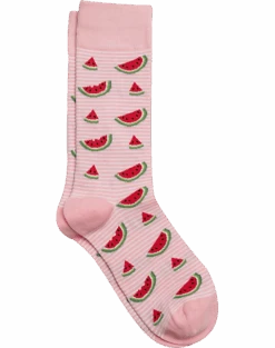 Egara Socks, Pink Stripe And Watermelons