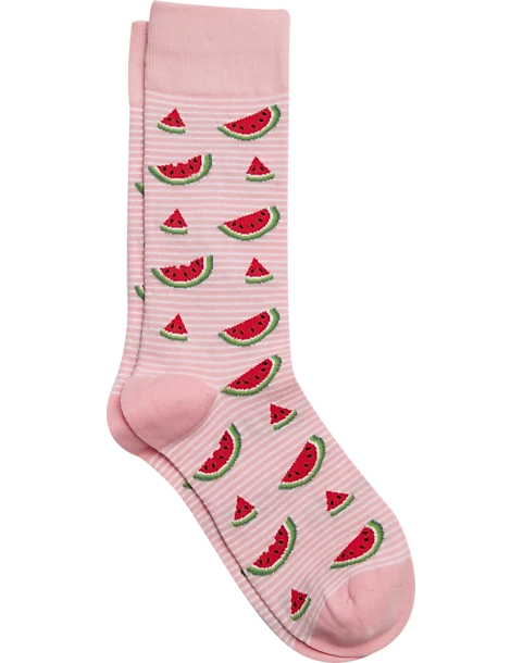 Egara Socks, Pink Stripe And Watermelons 1 Egara Socks, Pink Stripe And Watermelons