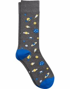 Egara Mid-Calf Socks, Charcoal Space Life