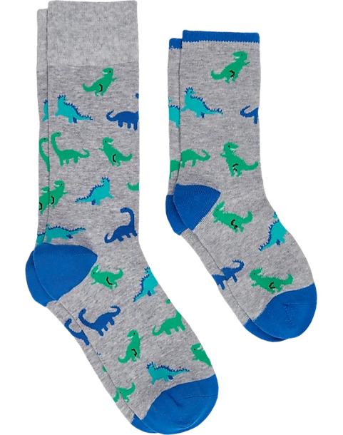 Egara Adult And Child Socks 2-Pack, Light Gray, Blue & Green Dinosaurs 1 Egara Adult And Child Socks 2-Pack, Light Gray, Blue & Green Dinosaurs