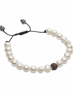 Pronto Uomo Bracelet, White Pearl