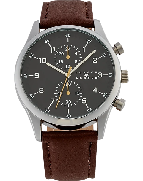 Joseph Abboud Watch, Brown & Silver 1 Joseph Abboud Watch, Brown & Silver