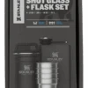 Stanley Adventure Pre-Party Shot Glass And Flask Set, Black
