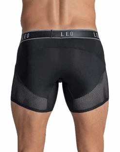 Leo By Leonisa Mesh Boxer Briefs, Blue -Quality Clothing Store MW40 8YG8 02 LEO USA BLACK ALT3